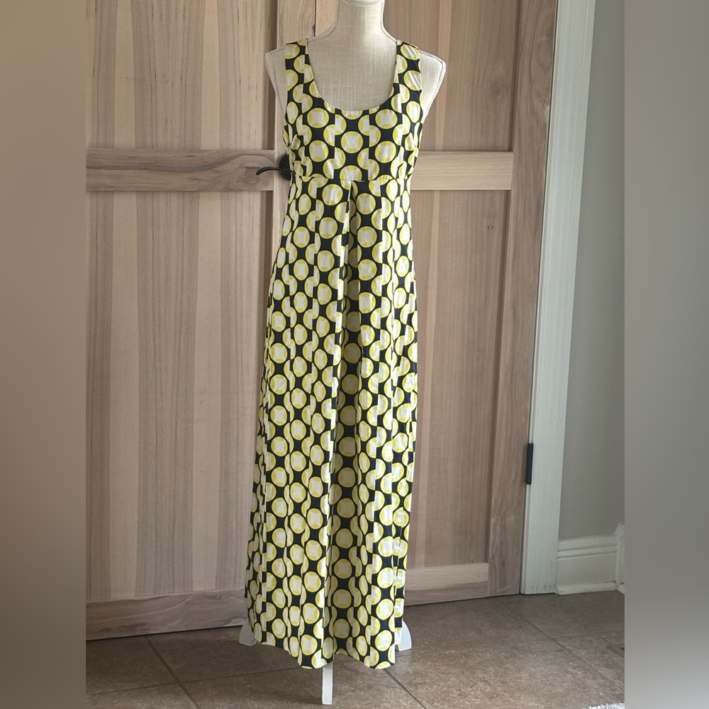 Ellen and Ollie Mod Retro Racerback Maxi Dress. Women’s Sz-4. Geometric